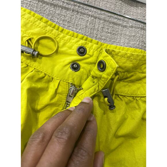 Anthropologie Pilcro Parachute Mini Bubble Skirt in Chartreuse Sz 12 - Picture 10 of 11
